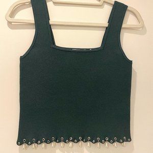 SANDRO EMBELLISHED TANK TOP